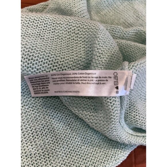 Eileen Fisher Linen XL Light Green Knit Sweater Relaxed Fit Breathable Fabric W - Picture 2 of 8